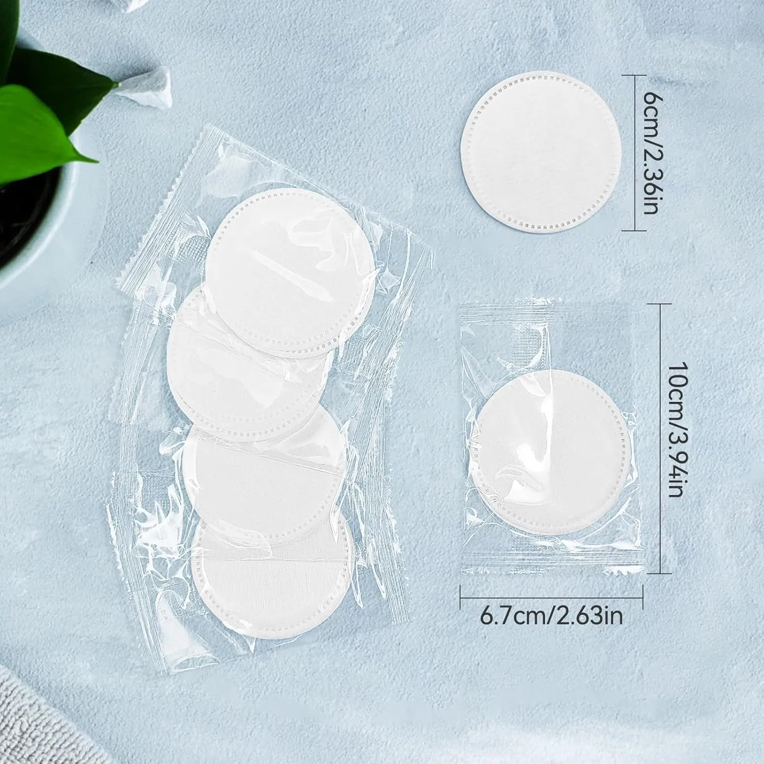 2000 Pcs Kheoxusa Individually Wrapped Cotton Pads,Individually Wrapped Cotton Rounds,Natural,Round, Disposable,Cotton Face Pads Personal Care Kit Sachet Wrap (2 Pcs/Set, 1000 Sets,2000 pk in totally)
