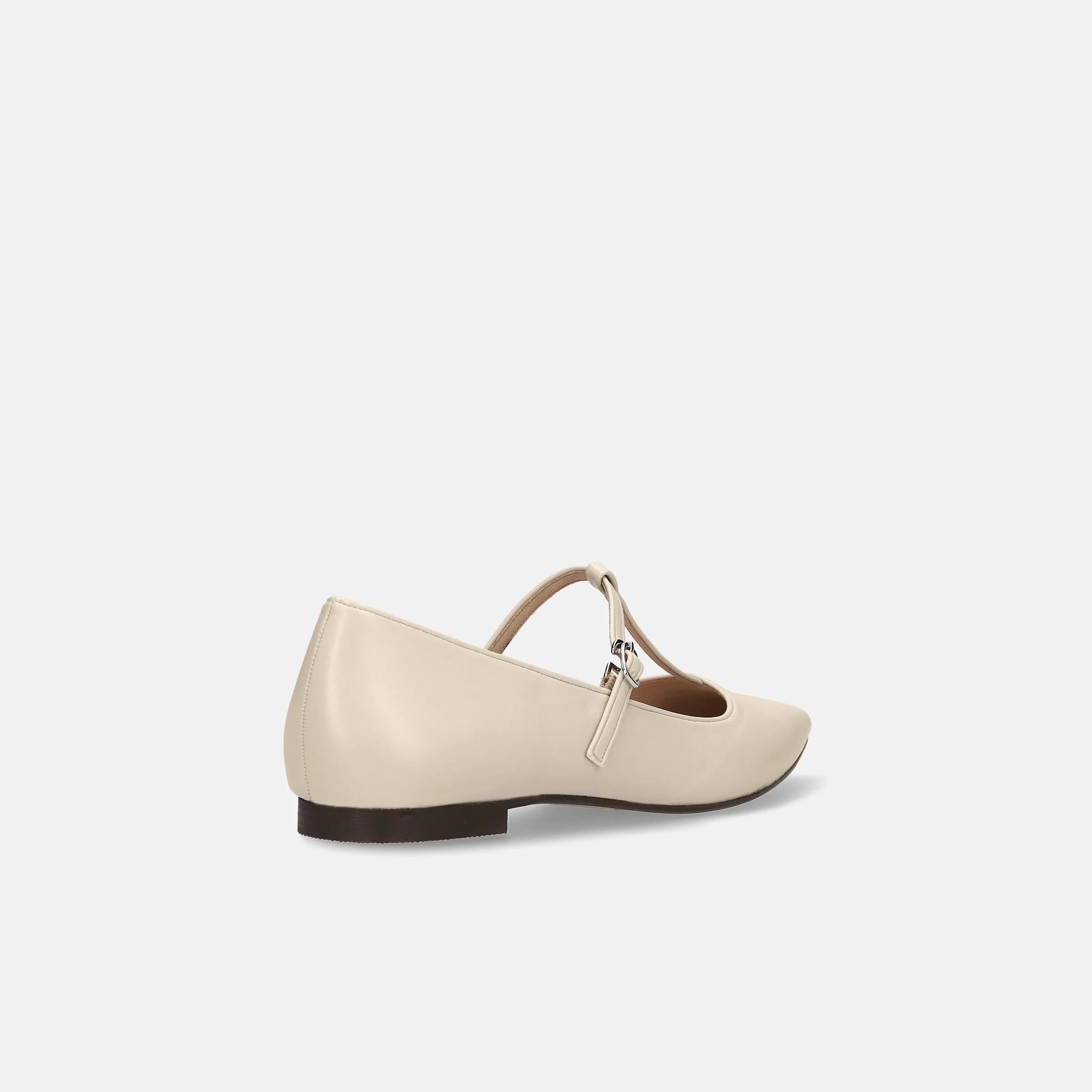 20%OFF: 2024SS: T-Strap Flat Shoes (4796) Ivory