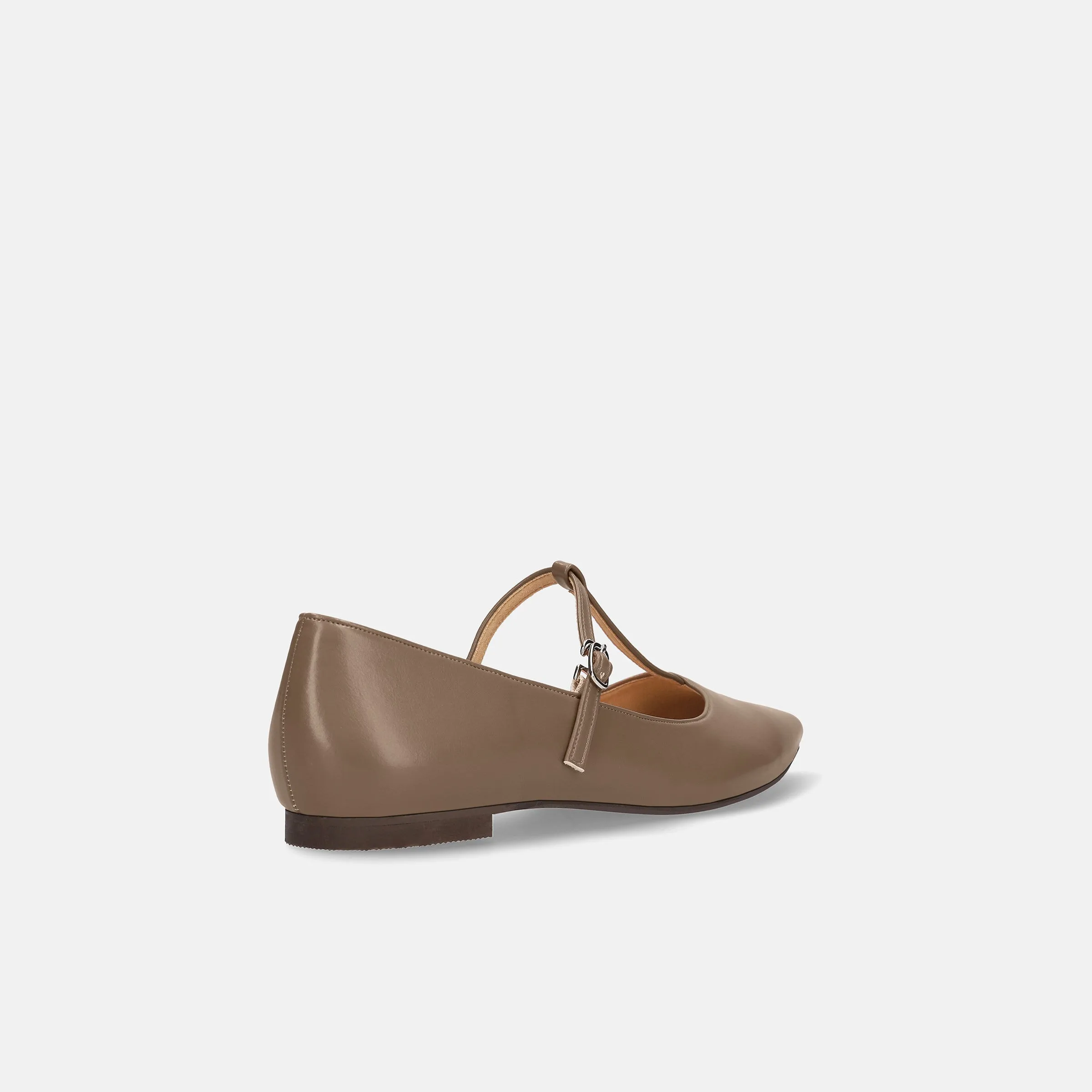 30% OFF: 2023AW: T-strap flat shoes (4796) dark beige