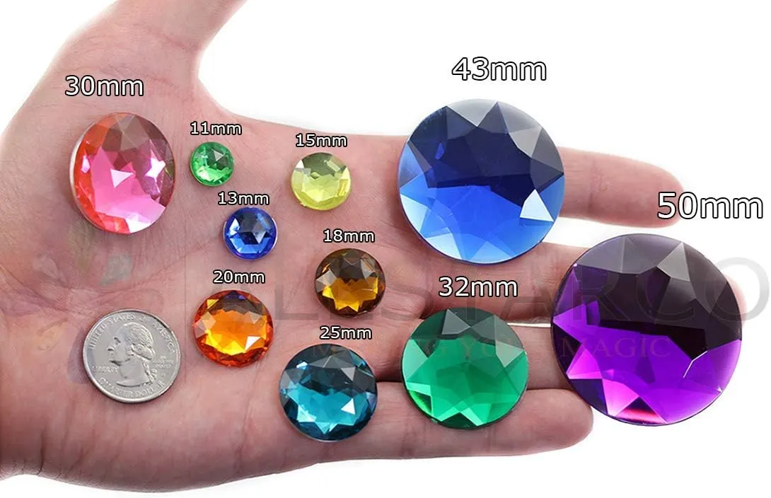 50mm Extra Large Flat Back Round Acrylic Rhinestones Plastic Circle Gems for Costume Making Cosplay Jewels Pro Grade Embelishments - 4 Pieces (Purple Amethyst H105)