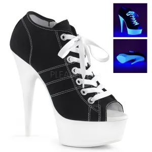 6 Inch Heel DELIGHT-600SK-01 Black Canvas