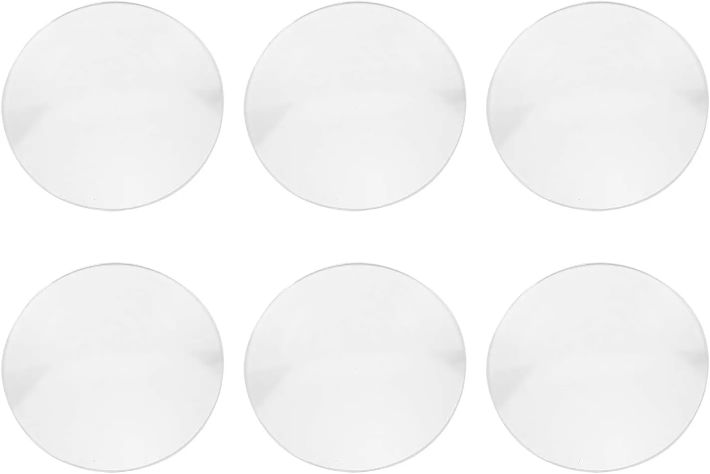 6Pcs Flat Watch Glass Lens, Single Domed Round Sapphire Crystal, 1.7mm Thick, 22.5‑25mm Diameter, High Transparency, Scratch Resistant, for Watchmakers and Repairers, Rugged Durab