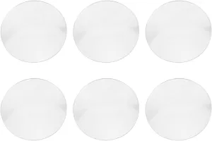 6Pcs Flat Watch Glass Lens, Single Domed Round Sapphire Crystal, 1.7mm Thick, 22.5‑25mm Diameter, High Transparency, Scratch Resistant, for Watchmakers and Repairers, Rugged Durab