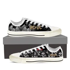 acdc band ladies low cut sneakers