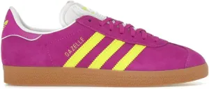 Adidas Gazelle Womens Sneaker (Purple Burst Solar Yellow, 6)