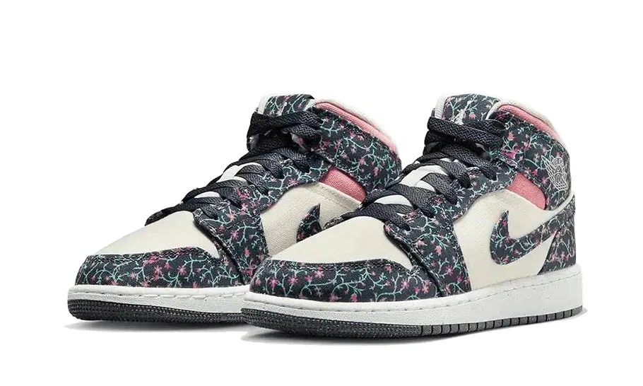 Air Jordan 1 Mid Floral Canvas