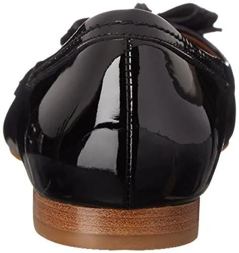 Alice Bow Skimmer Pointed Toe Flat Black 85 B Us
