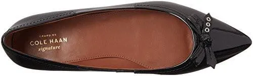 Alice Bow Skimmer Pointed Toe Flat Black 85 B Us