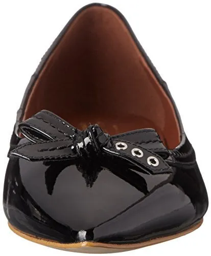 Alice Bow Skimmer Pointed Toe Flat Black 85 B Us