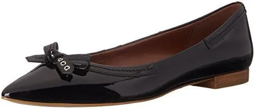 Alice Bow Skimmer Pointed Toe Flat Black 85 B Us