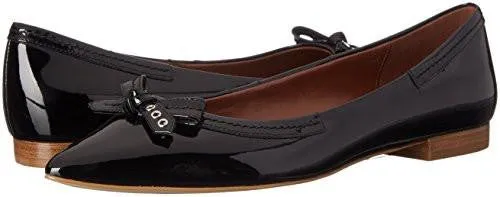 Alice Bow Skimmer Pointed Toe Flat Black 85 B Us