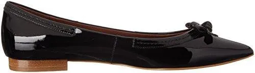 Alice Bow Skimmer Pointed Toe Flat Black 85 B Us
