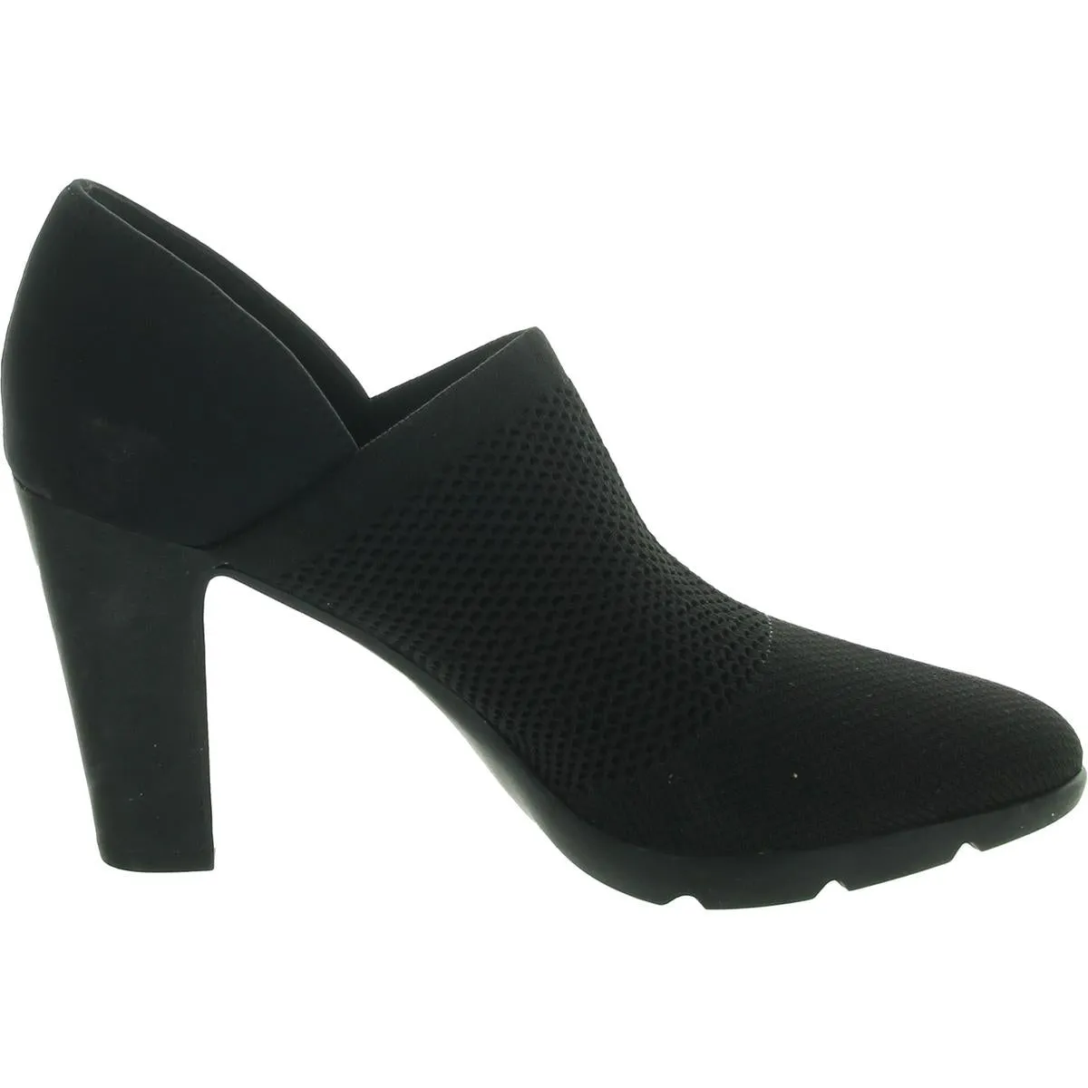 Anne Klein Womens Xenom Stretch Satin Loafer Heels
