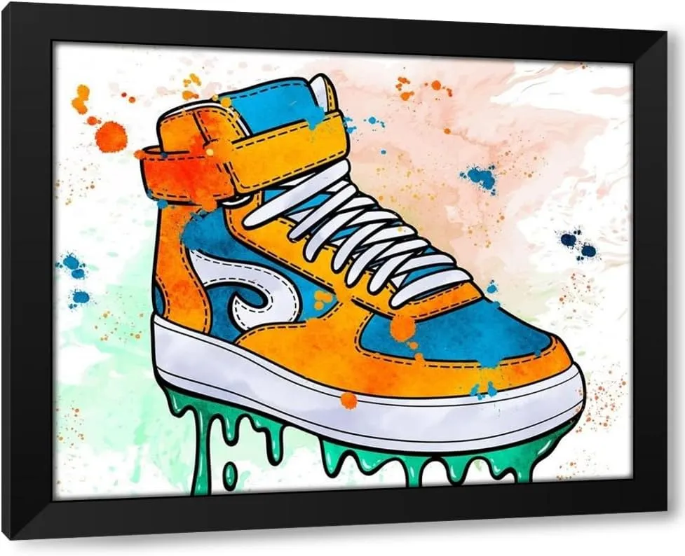 ArtDirect Artsy Sneaker 2 Custom Framed Art Print Giclee Print or Canvas Options with Various Sizes and Customization by Prime, Marcus