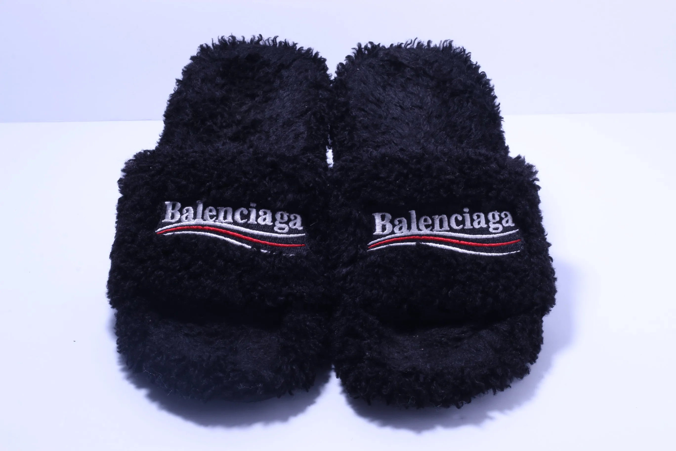 Balenciaga Fuzzy Mule - Black 38