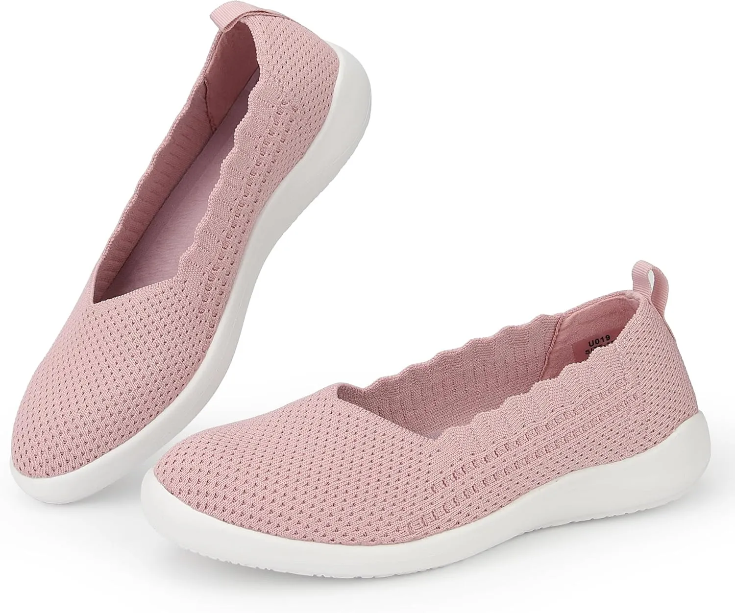 Bealin Womens Flats Round Toe Ballet Shoes Slip on Walking Shoes Comfort Dress Knit Low Wedge