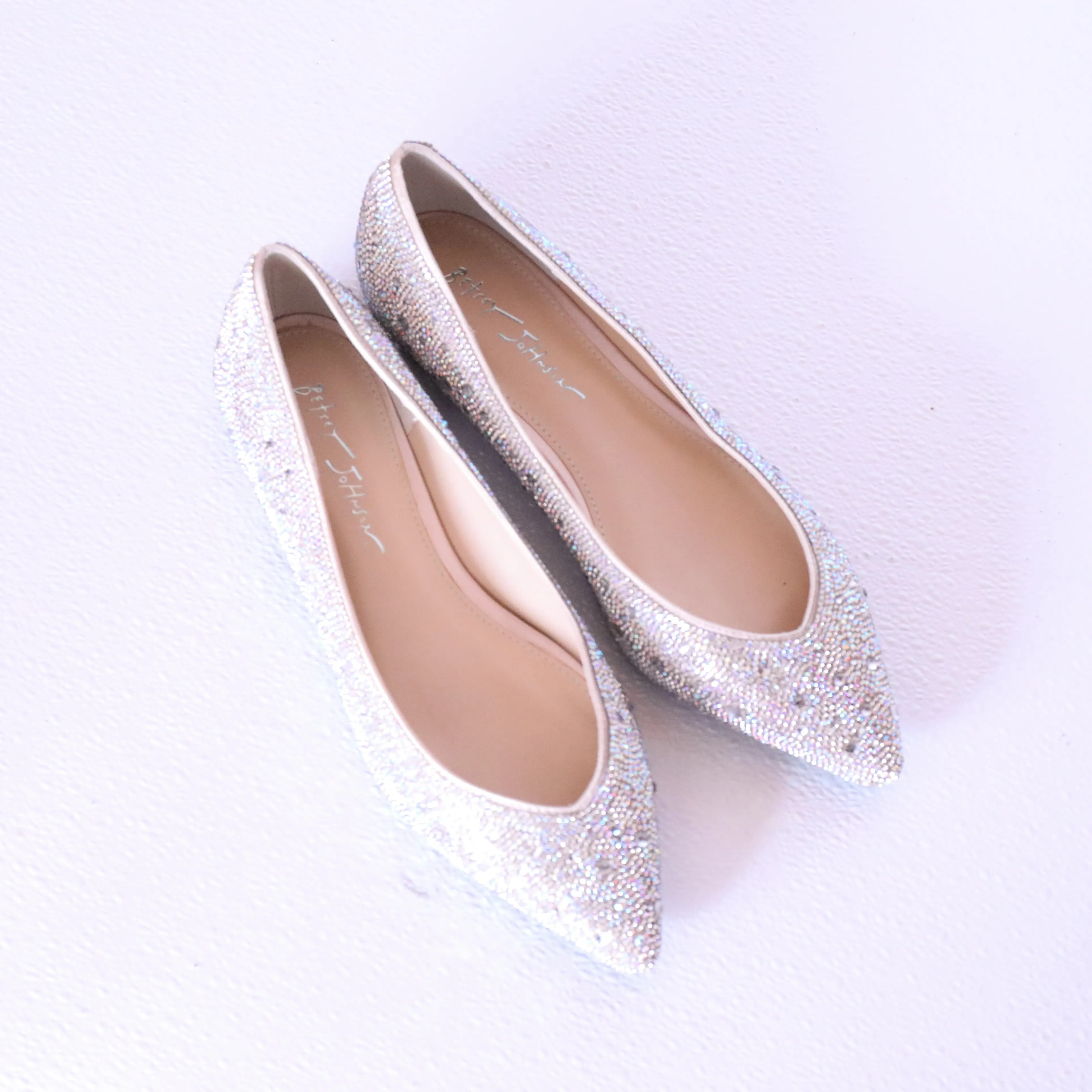 Betsey Johnson Rhinestone Embellished Ballet Flat