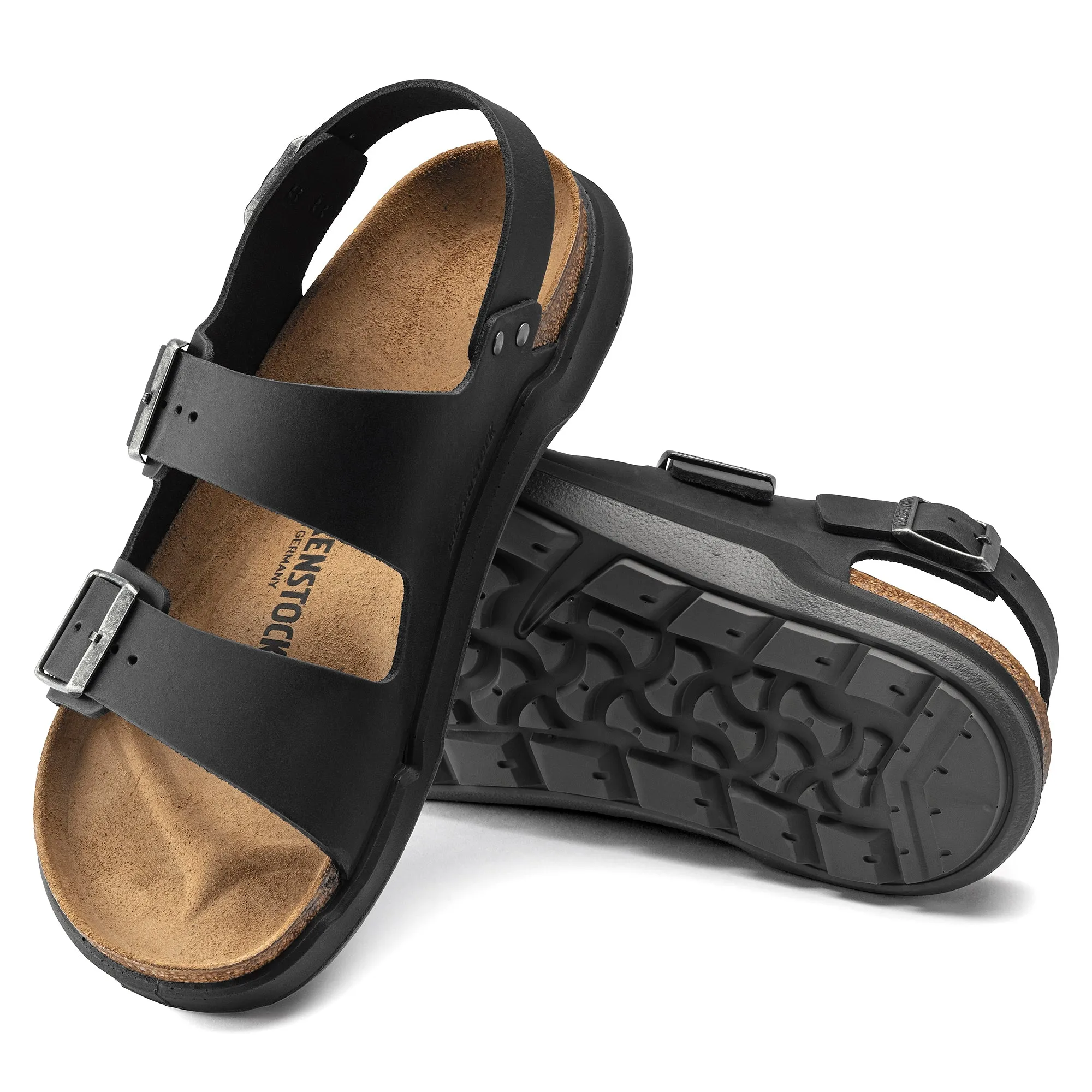 Birkenstock Men's Milano Rugged black oiled leather
