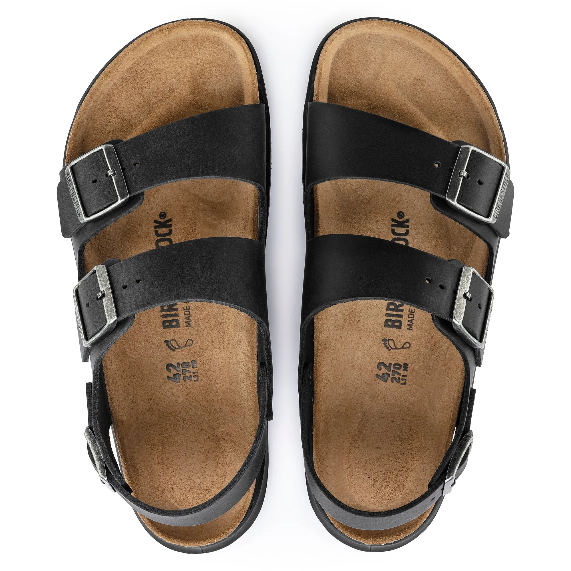 Birkenstock Men's Milano Rugged black oiled leather