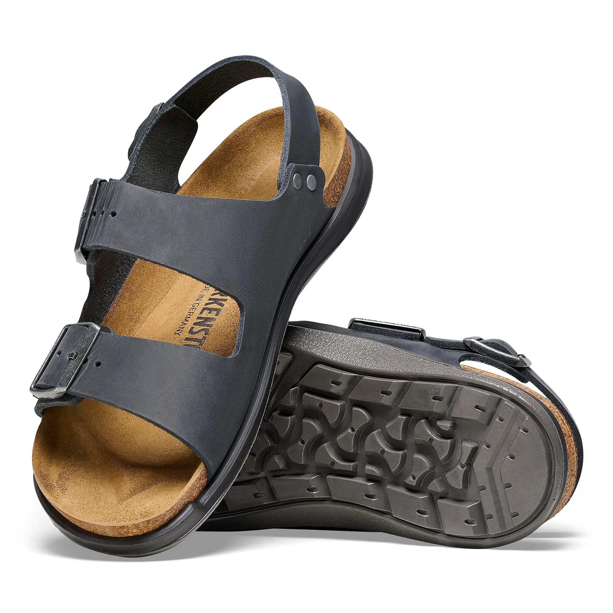 Birkenstock Women's Milano Rugged black oiled leather