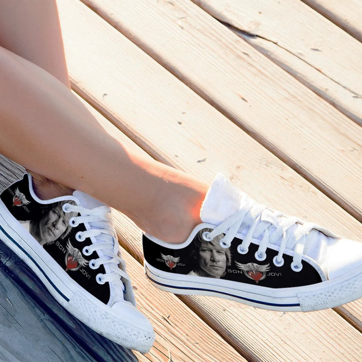 bon jovi ladies low cut sneakers