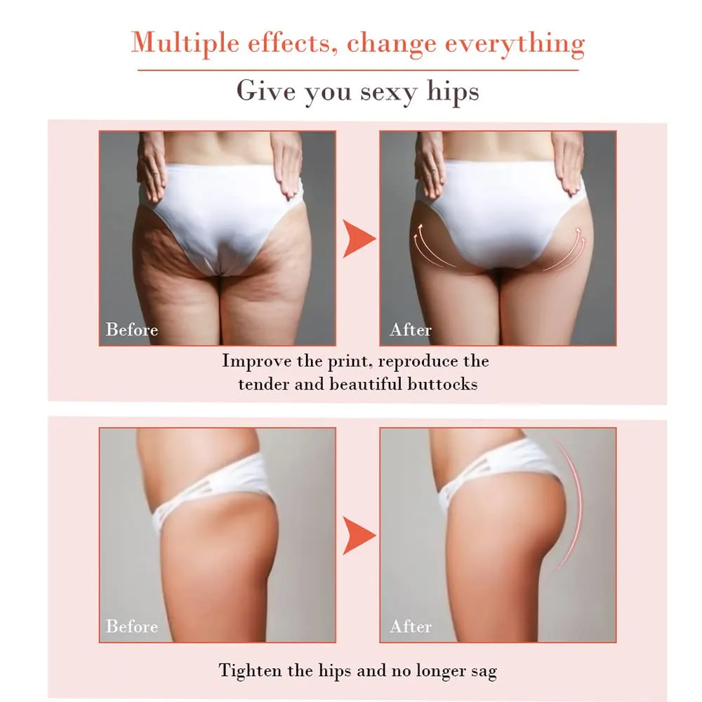 BootyBooty Shea Butter Massage Cream, Hip Lift Up Cream Butt Enhancement Cream, Hip Massage, Ass Bigger Enlargement Hip Lifting, Bigger Buttock Firm Massage Cream for Women (5pcs)