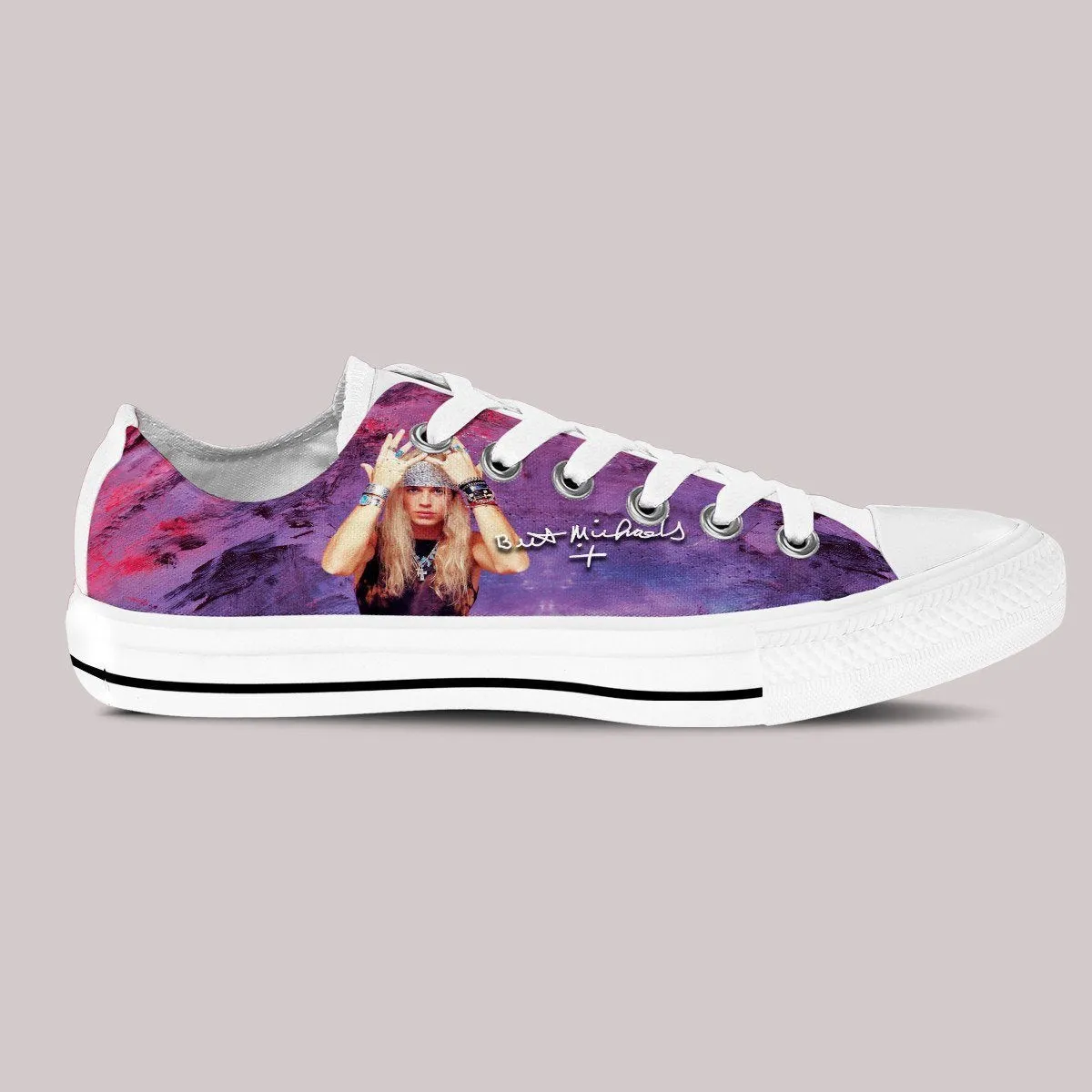 bret michaels ladies low cut sneakers