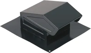 Broan-NuTone 636 Steel Roof Vent Cap for 3" and 4" Round Duct, For Bathroom Ventilation Fans, Black
