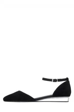 Campbell Suede Upper Honesty Wedge Black Toe Leather Jeffrey Quick turnaround Ankle Strap Bargain price Pointed