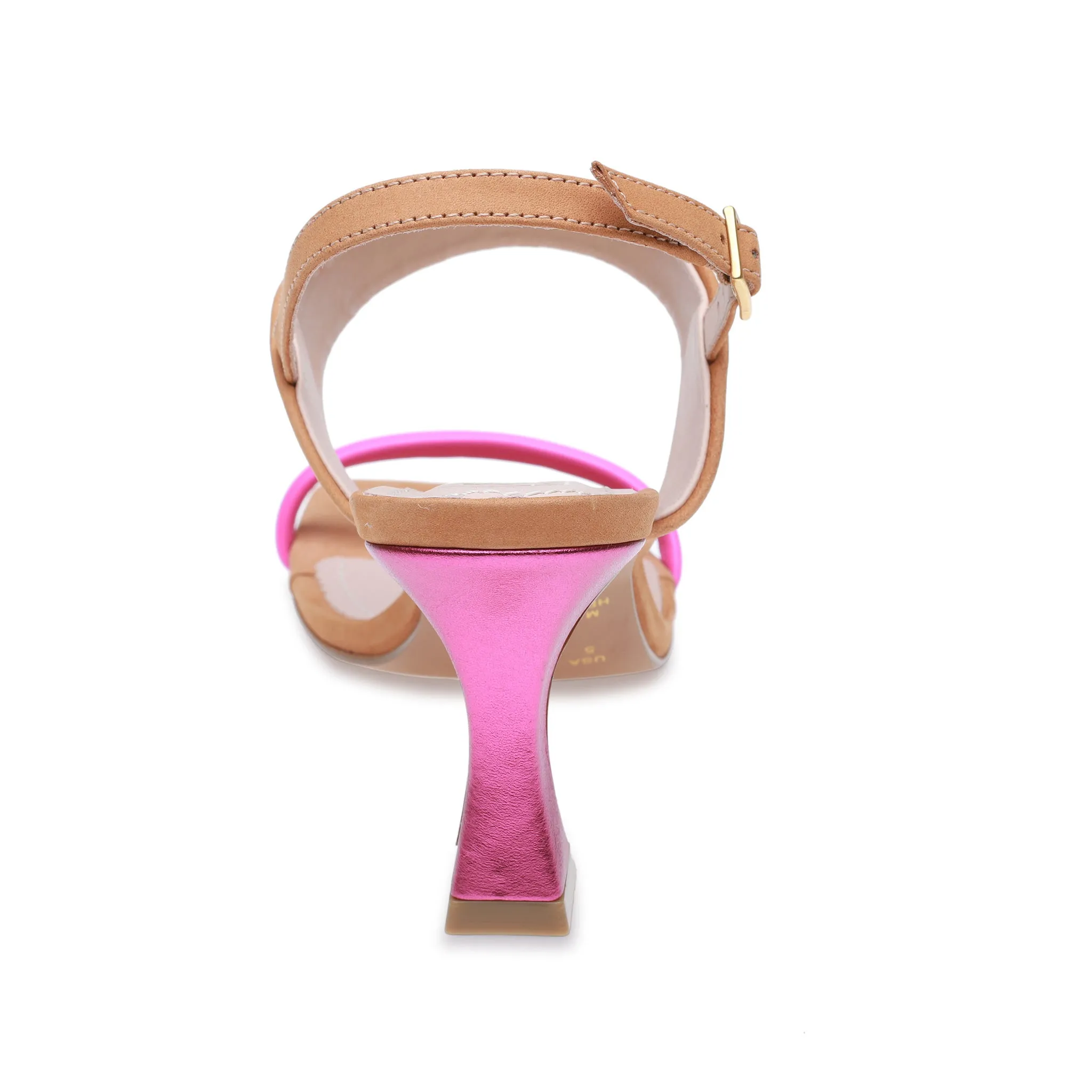 Caramel and Pink Sling Back