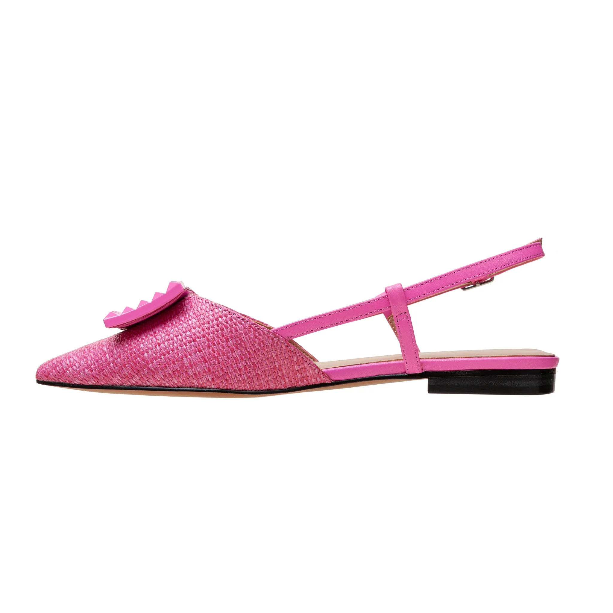 CARMEN | Resin Buckle Slingback Flat