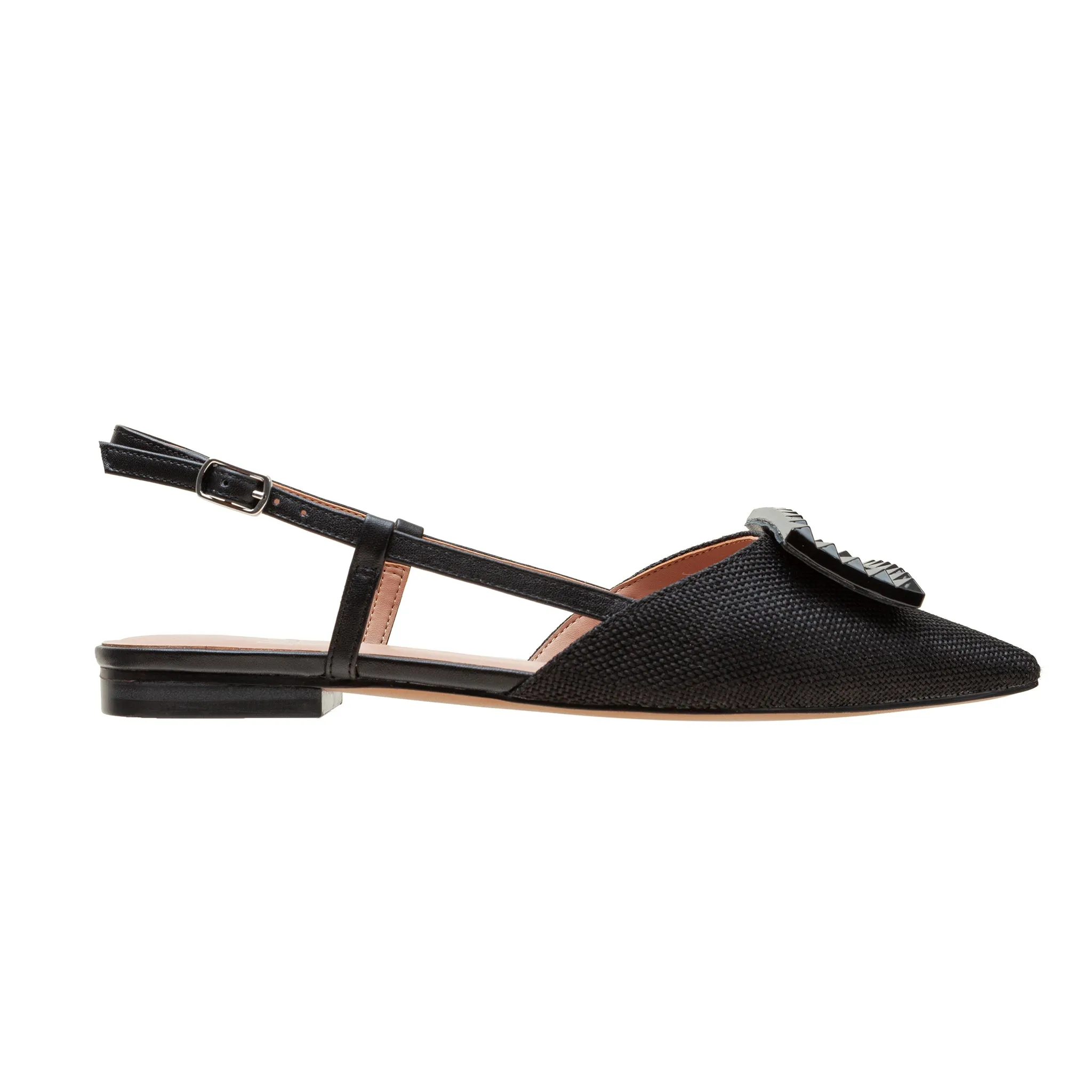 CARMEN | Resin Buckle Slingback Flat
