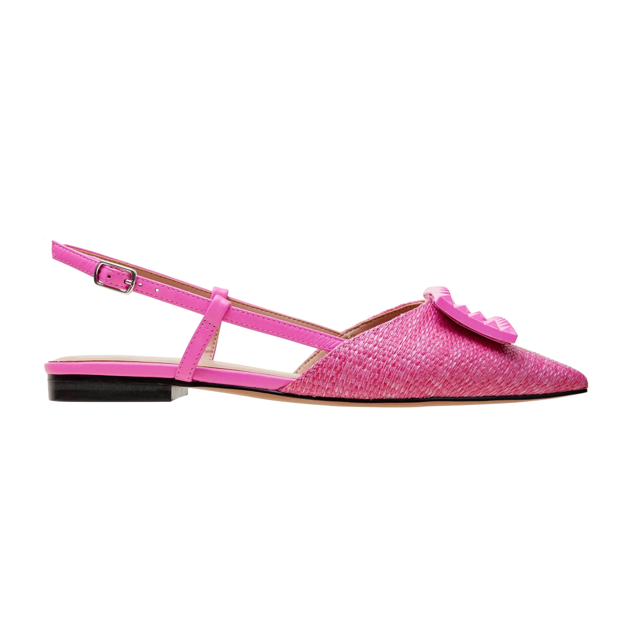 CARMEN | Resin Buckle Slingback Flat