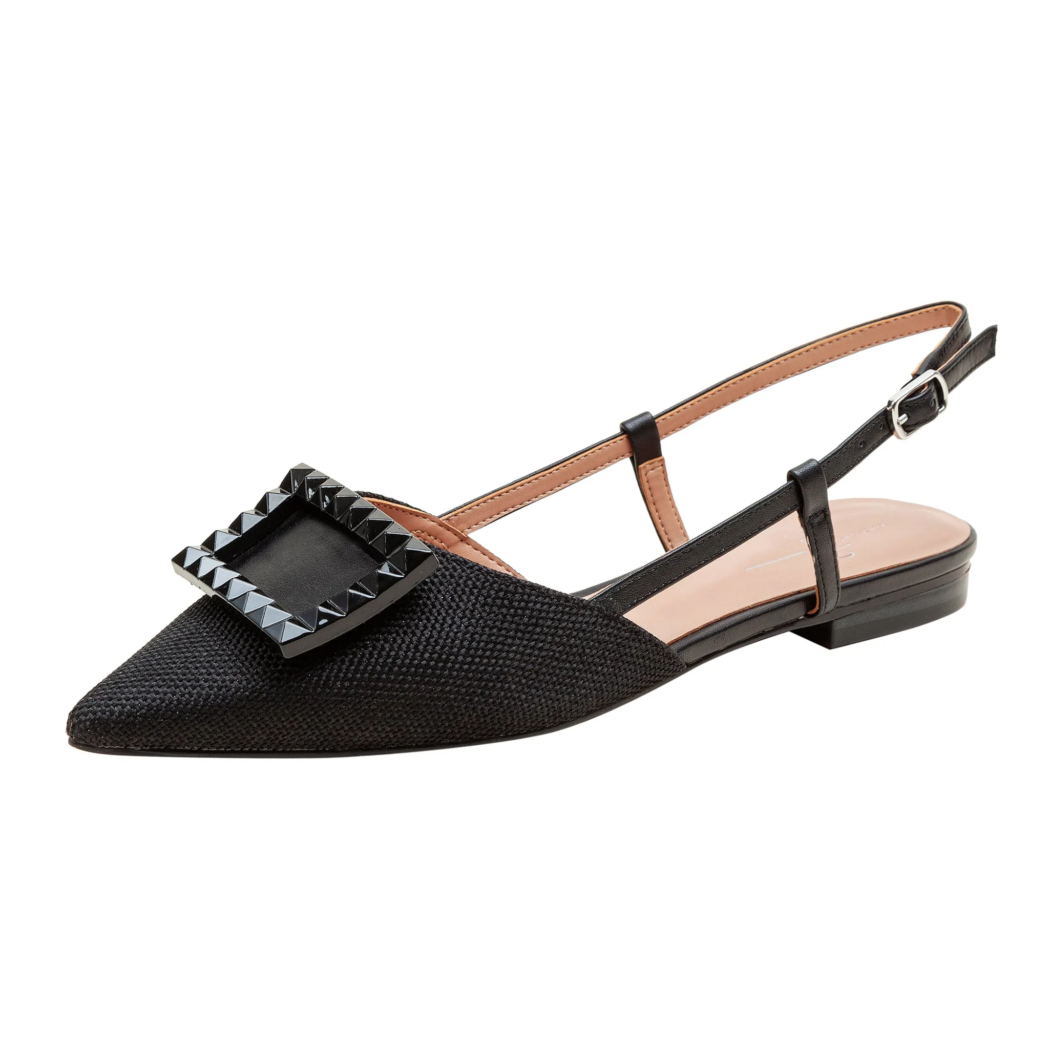 CARMEN | Resin Buckle Slingback Flat