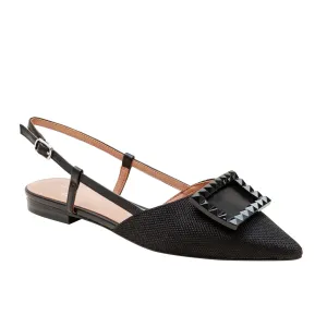 CARMEN | Resin Buckle Slingback Flat