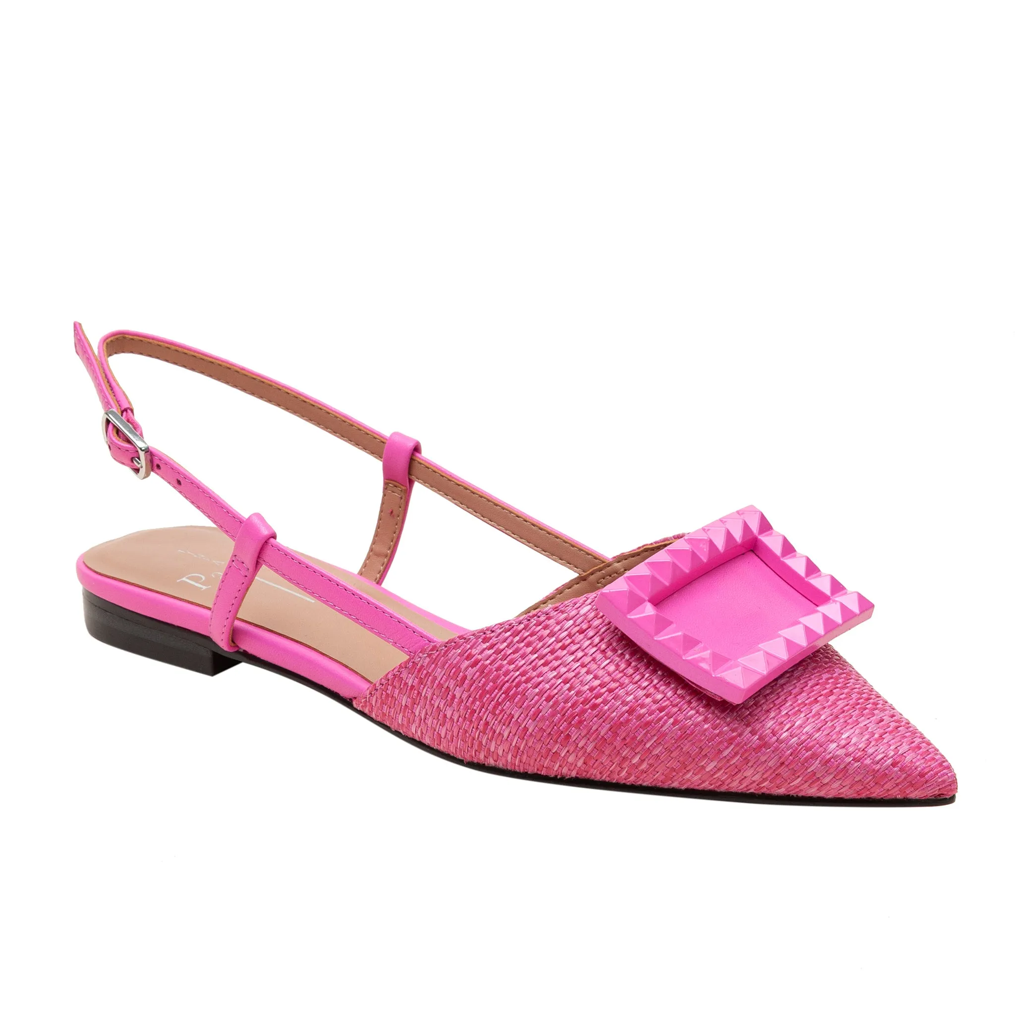 CARMEN | Resin Buckle Slingback Flat