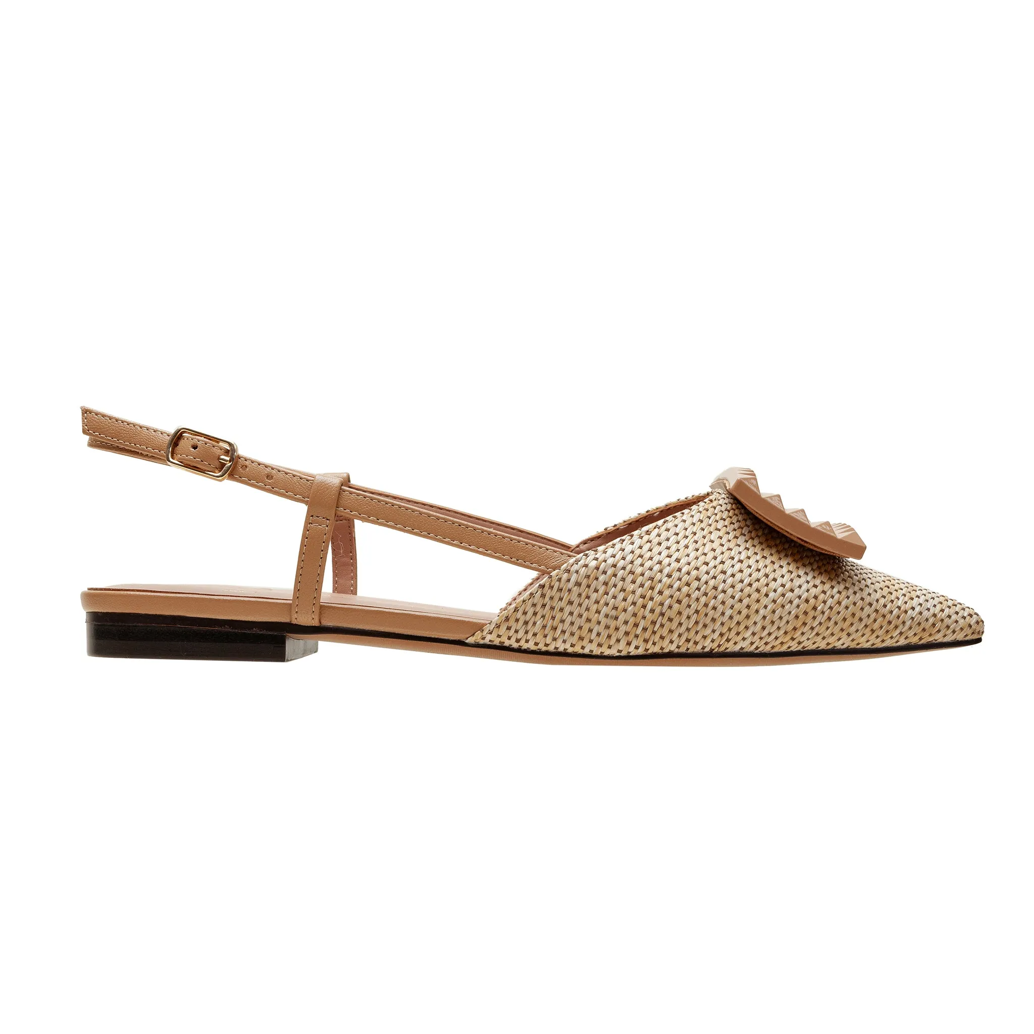 CARMEN | Resin Buckle Slingback Flat