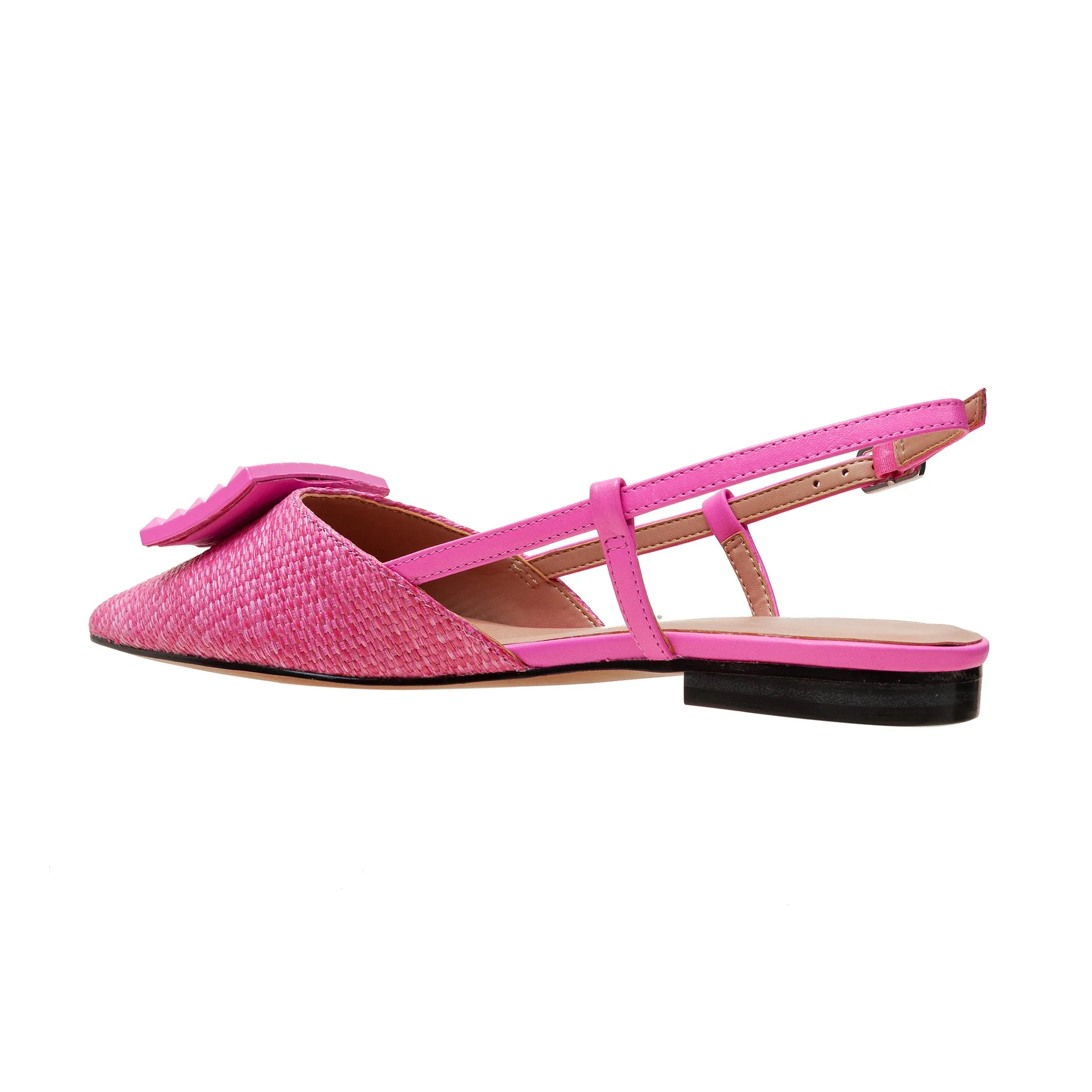 CARMEN | Resin Buckle Slingback Flat