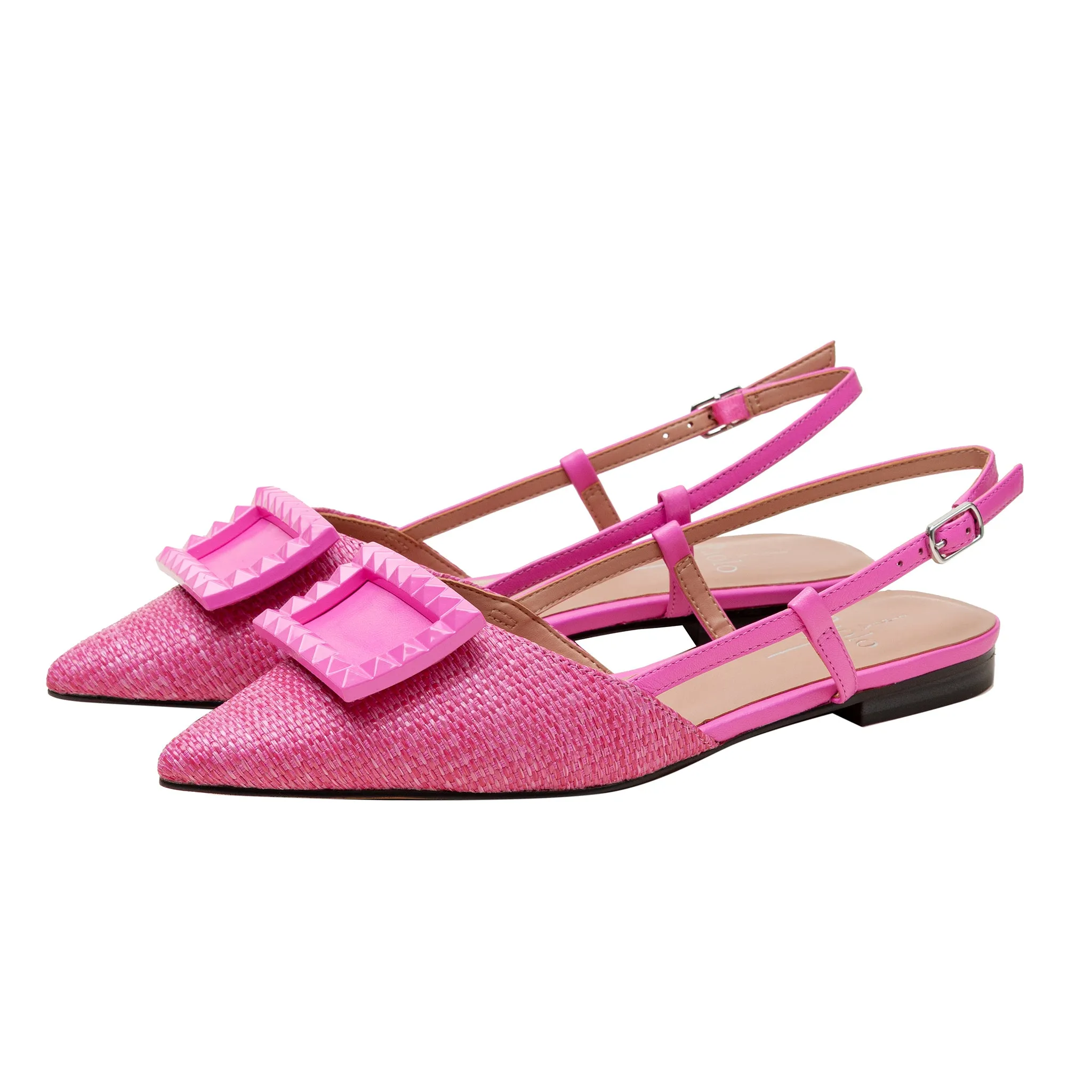 CARMEN | Resin Buckle Slingback Flat