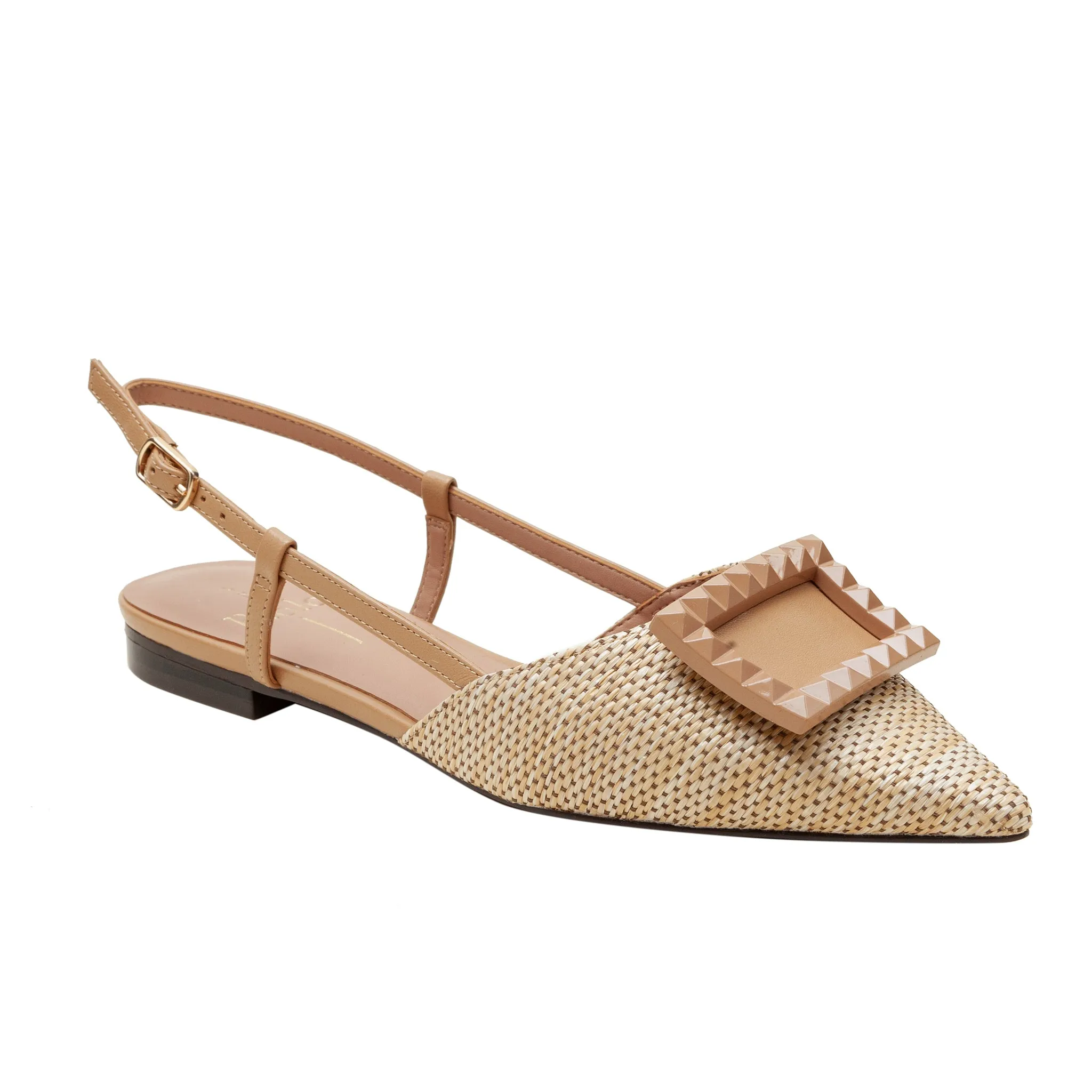 CARMEN | Resin Buckle Slingback Flat