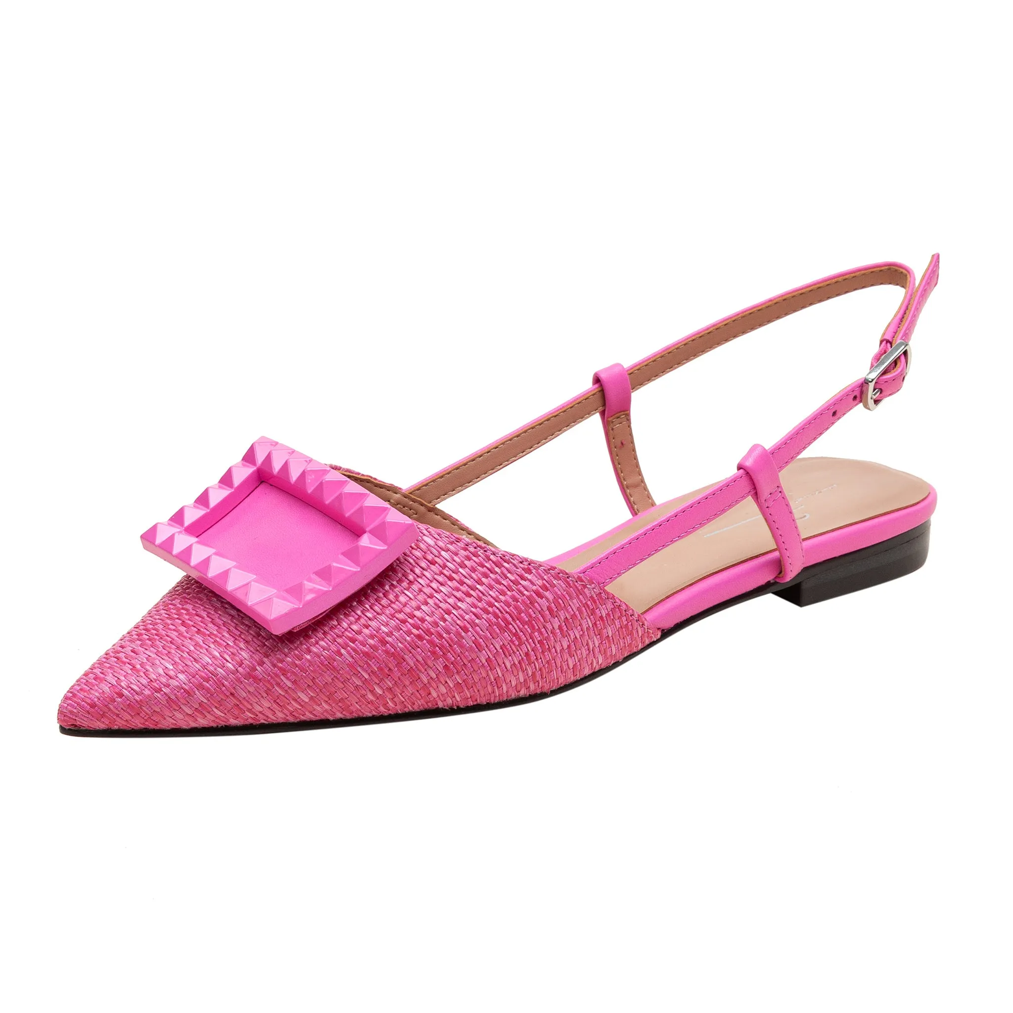 CARMEN | Resin Buckle Slingback Flat