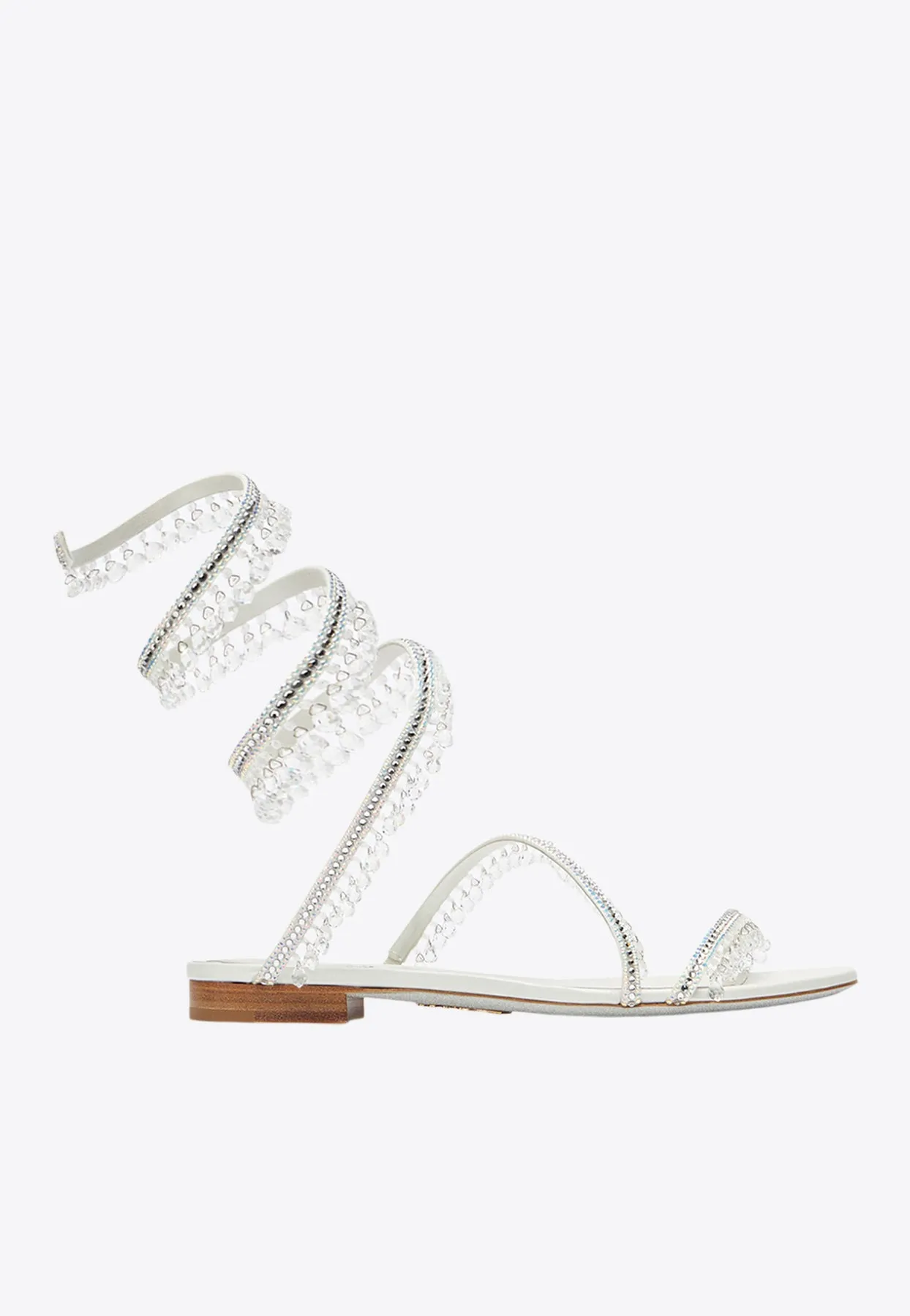 Chandelier Crystal Flat Sandals