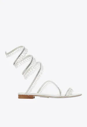 Chandelier Crystal Flat Sandals