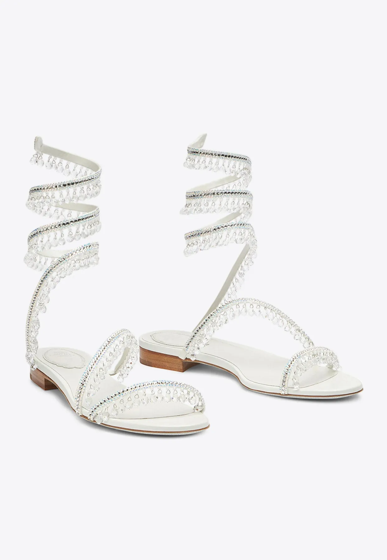 Chandelier Crystal Flat Sandals