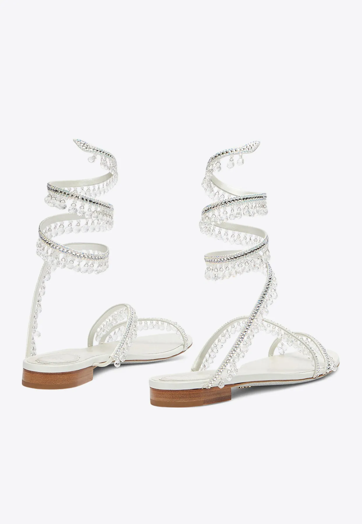 Chandelier Crystal Flat Sandals