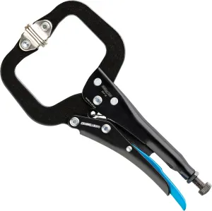 Channellock 107-12 12” C-Clamp Locking Pliers with Swivel Pads, Epoxy Resin Coating, Forged Steel, C-Clamp Offers Additional Clearance when Securing Material