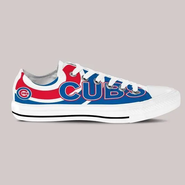 chicago cubs mens low cut sneakers cut