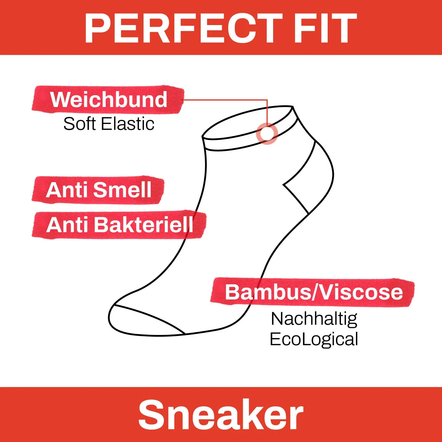Chili Lifestyle Sneaker Socken BAMBUS 3 Paar extra weich