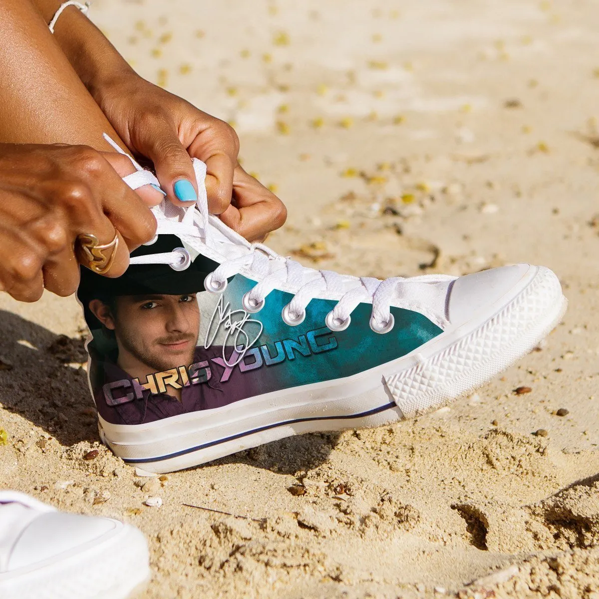 chris young ladies high top sneakers
