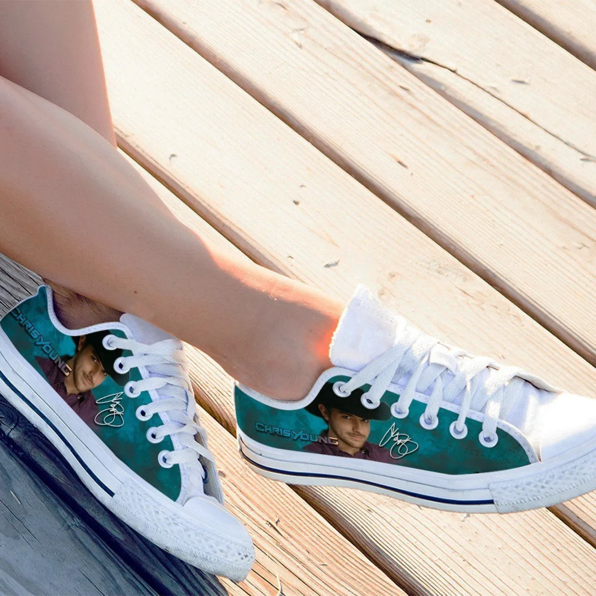 chris young ladies low cut sneakers
